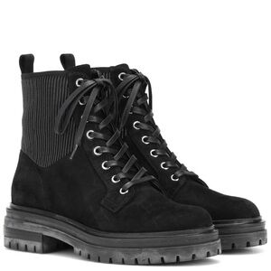 Gianvito Rossi Black Combat Boots